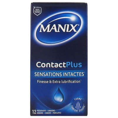 Condoms Finesse and Extra Lubrication x12 Contact Plus Manix