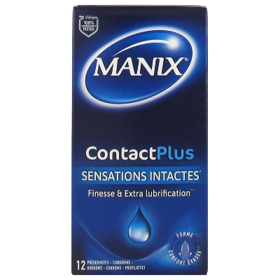 Préservatifs Finesse et Extra Lubrification x12 Contact Plus Manix