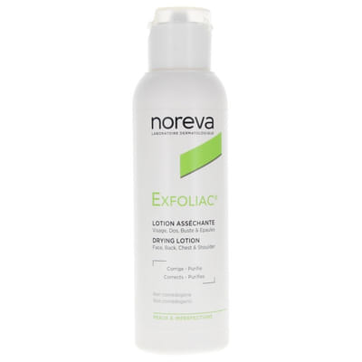 Lotion Assechante Dos Buste Et Epaules Peaux A Imperfections 125 ml Exfoliac Noreva