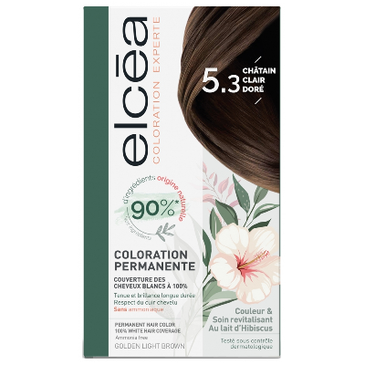Elcéa Coloration Experte Permanente - Coloration : 5.3 Châtain Clair Doré Elcéa Coloration Experte Permanente - Coloration : 5.3 Châtain Clair Doré