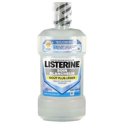 Bain De Bouche Soin Blancheur Menthe 500ml Listerine Bain De Bouche Soin Blancheur Menthe 500ml Listerine