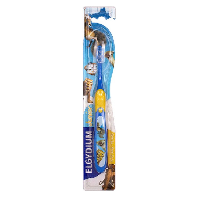 Elgydium Junior Brosse à Dents Âge de Glace 7/12 Ans - Couleur : Rose
