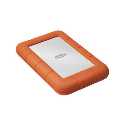 LaCie Rugged Mini External Hard Drive 1000 Go Orange, Silver