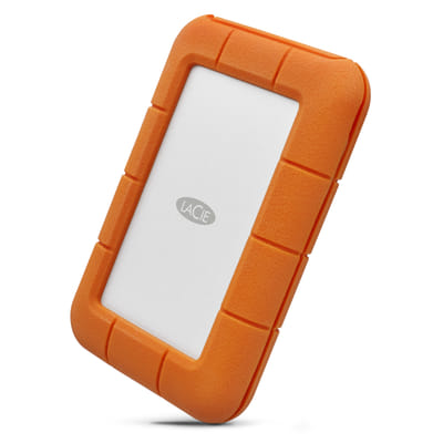 LaCie Rugged USB-C external hard drive 5000 Go Gray, Yellow