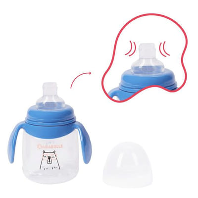 Badabulle B005005 bottle 180 ml Polypropylene (PP) Blue, Translucent, Transparent