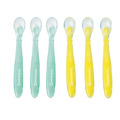Badabulle Lot de 6 cuillères en silicone