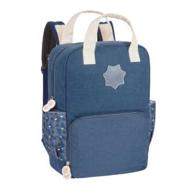 Badabulle B043039 sac à dos Sac à dos de voyage Beige, Bleu Coton, Polyester, Poly-acétate de vinyle (PEVA)