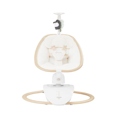 BabyMoov Swoon Hoop Indoor Baby Bouncer 1 seat(s) Ecru, Wood