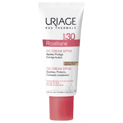 Cc Cream Spf30 Peaux Sensibles A Rougeurs 40ml Roseliane Uriage