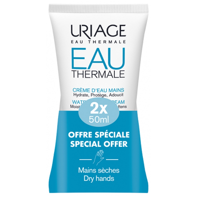 Creme D'eau Mains Seches 2x50ml Eau thermale et Hydratation Uriage Creme D'eau Mains Seches 2x50ml Eau thermale et Hydratation Uriage