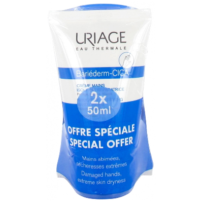 Bariederm Creme Mains Isolante Reparatrice Mains Abimees 2x50ml Bariéderm-Cica Uriage Bariederm Creme Mains Isolante Reparatrice Mains Abimees 2x50ml Bariéderm-Cica Uriage