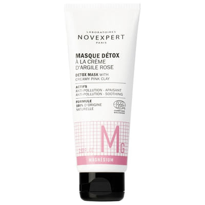 Detox Mask with Pink Clay Cream 75ml Magnesium Novexpert