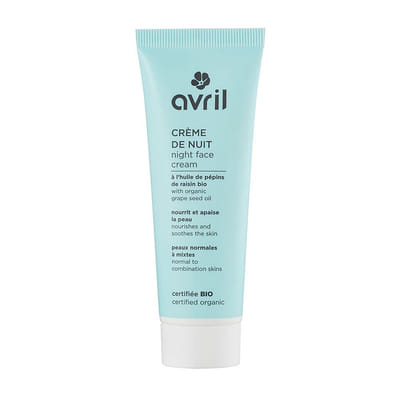 Night Cream with Organic Grape Seed Oil 50ml Normal to Combination Skin Avril