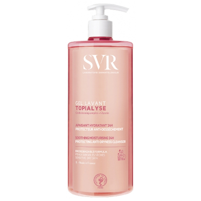 Gel Lavant Peaux Sensibles Et Seches 1l Topialyse Svr