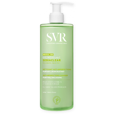 Gel Moussant Peaux Grasses Et Sensibles 400ml Sebiaclear Svr Gel Moussant Peaux Grasses Et Sensibles 400ml Sebiaclear Svr