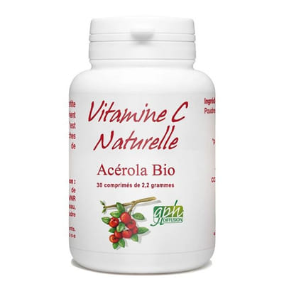 Gph Diffusionh Vitamin C Acerola Organic – 30 Tablets