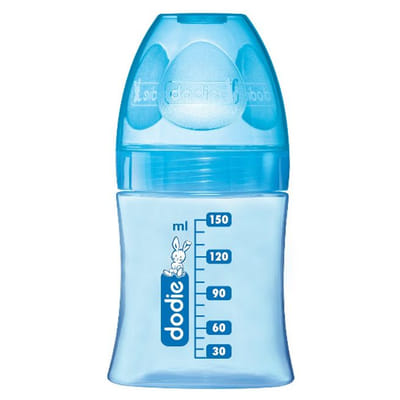 Dodie Initiation Blue Bottle 150ml - silicone nipple
