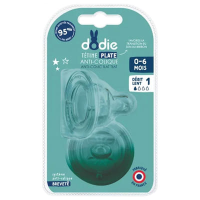 Dodie Sensation+ Flat Nipple Flow 1 0-6 Months