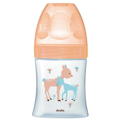 Sensation+ Beige Fawn Bottle Flow 1 Slow 0-6 Months 150ml Dodie