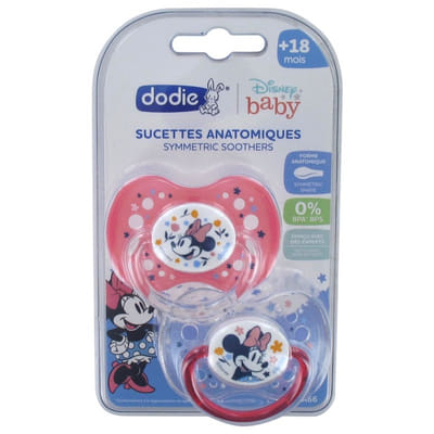 Dodie Disney Baby 2 Anatomical Silicone Pacifiers 18 Months and +