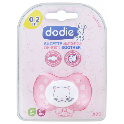 Dodie Sucette Anatomique Silicone 0-2 Mois N°A25 - Modèle : Chat Dodie Sucette Anatomique Silicone 0-2 Mois N°A25 - Modèle : Chat