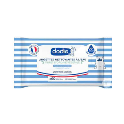 Dodie Lingettes Nettoyantes à l'Eau 60 lingettes Dodie Lingettes Nettoyantes à l'Eau 60 lingettes