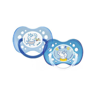 Dodie Peppa Pig 2 Anatomical Pacifiers +18m A81