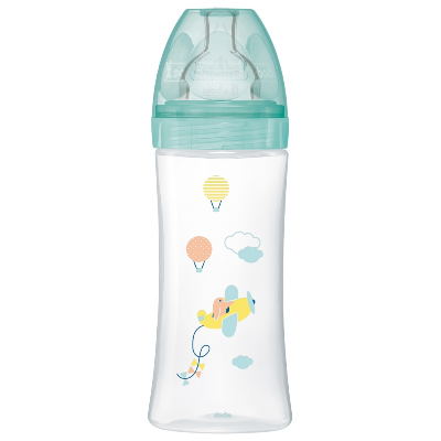 Dodie Sensation+ Biberon Tétine Plate Débit 3 Air +6 Mois 330ml