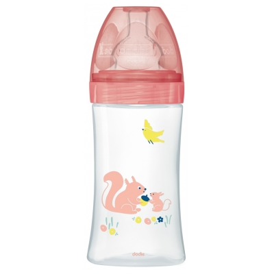 Dodie Biberon Sensation+ 270 ml Débit 2 0-6 Mois - Modèle : Beige Écureuil Dodie Biberon Sensation+ 270 ml Débit 2 0-6 Mois - Modèle : Beige Écureuil