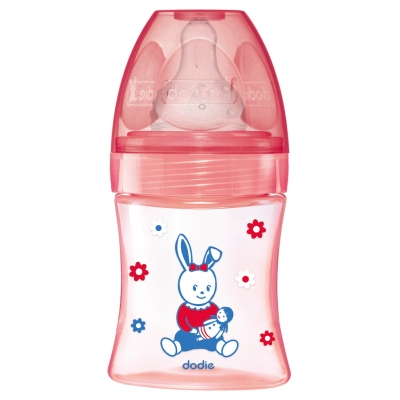 Dodie Biberon Initiation+ 150 ml Débit 1 0-6 Mois - Couleur : Rose Dodie Biberon Initiation+ 150 ml Débit 1 0-6 Mois - Couleur : Rose