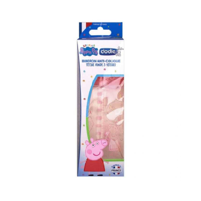 Dodie Peppa Pig Biberon Initiation+ 270 ml Débit 2 0-6 Mois