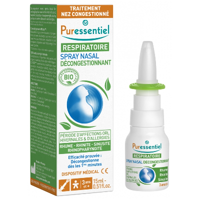 Spray Nasal Decongestionnant 15ml Respiratoire Puressentiel