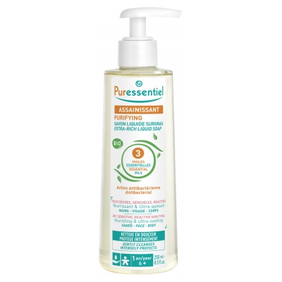 Savon Surgras aux 3 Huiles Essentielles BIO 250ml Assainissant 250ml Assainissant Puressentiel