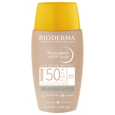 Bioderma Photoderm Nude Touch SPF50+ 40 ml - Teinte : Dorée Bioderma Photoderm Nude Touch SPF50+ 40 ml - Teinte : Dorée