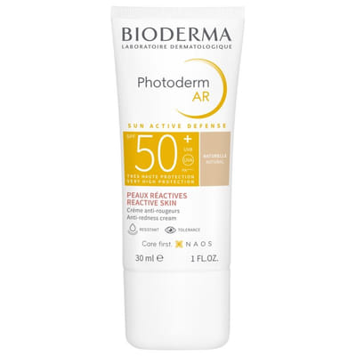 Crème teintée anti-rougeurs SPF50+ 30ml Photoderm AR Peaux réactives Bioderma