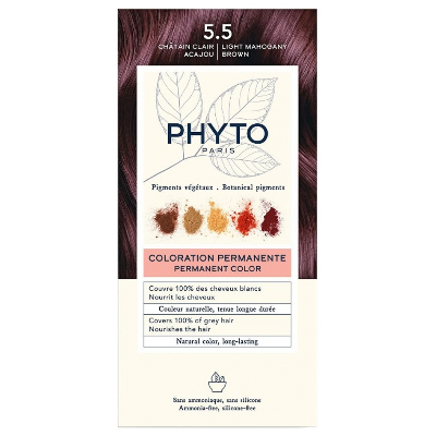 Phyto Couleur Coloration Permanente - Coloration : 5.5 Châtain Clair Acajou Phyto Couleur Coloration Permanente - Coloration : 5.5 Châtain Clair Acajou