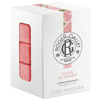 Coffret Savon Bienfaisant 3x100g Fleur De Figuier Base Végétale Roger & Gallet
