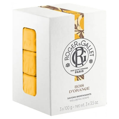 Coffret Savon Bienfaisant 3x100g Bois D'Orange Base Végétale Roger & Gallet