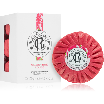 Coffret Savon Bienfaisant 3x100g Gingembre Rouge Base Végétale Roger & Gallet