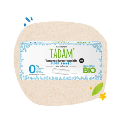 Tadam Tampons Coton Bio Normal 16un Tadam Tampons Coton Bio Normal 16un