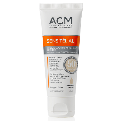 Acm Sensitélial Crème solaire minérale teintée SPF 50+ – 40ml