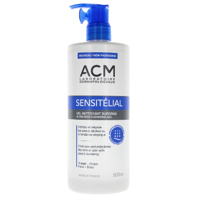 Gel Nettoyant Surgras 500ml Sensitelial Peaux Atopiques Acm