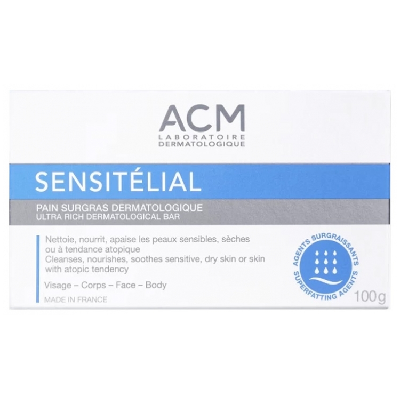 Pain surgras dermatologique 100g Sensitelial Acm Pain surgras dermatologique 100g Sensitelial Acm