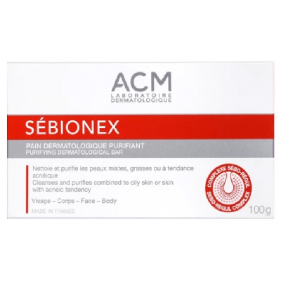 Pain Dermatologique purifiant 100g Sébionex Acm Pain Dermatologique purifiant 100g Sébionex Acm