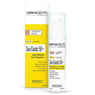 Protection solaire anti-âge Spf50+ 50ml Sun Ceutic Protéger Teinte universelle Dermaceutic