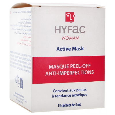Hyfac Woman Active Mask Masque Peel-Off Anti-Imperfections 15 Sachets