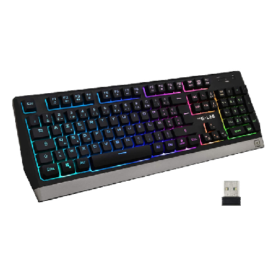 The G-Lab Keyz Tungsten clavier RF sans fil AZERTY Français Noir, Argent The G-Lab Keyz Tungsten clavier RF sans fil AZERTY Français Noir, Argent