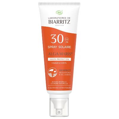Spray Protecteur SPF30 Bio 100ml Soins Solaires Haute Protection Naturelle Tous Types de Peaux Laboratoires De Biarritz