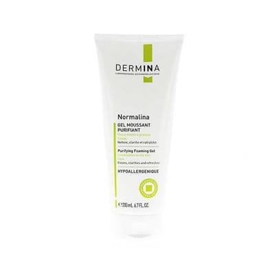 DERMINA NORMALINA GEL MOUSSANT PURIFIANT PEAUX MIXTES A GRASSES 200ML