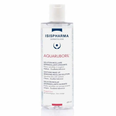 Micellar Cleansing Solution Aquaruboril for Sensitive Skin with Redness 400ml Isispharma